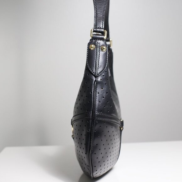 Gucci Black Perforated Leather Reins Hobo Bag (Tom Ford Era) - Picture 4 of 16
